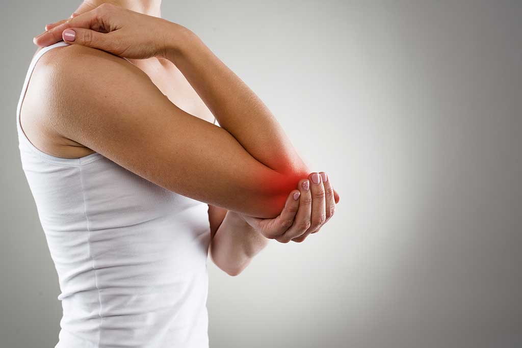 Woman suffering from chronic joint